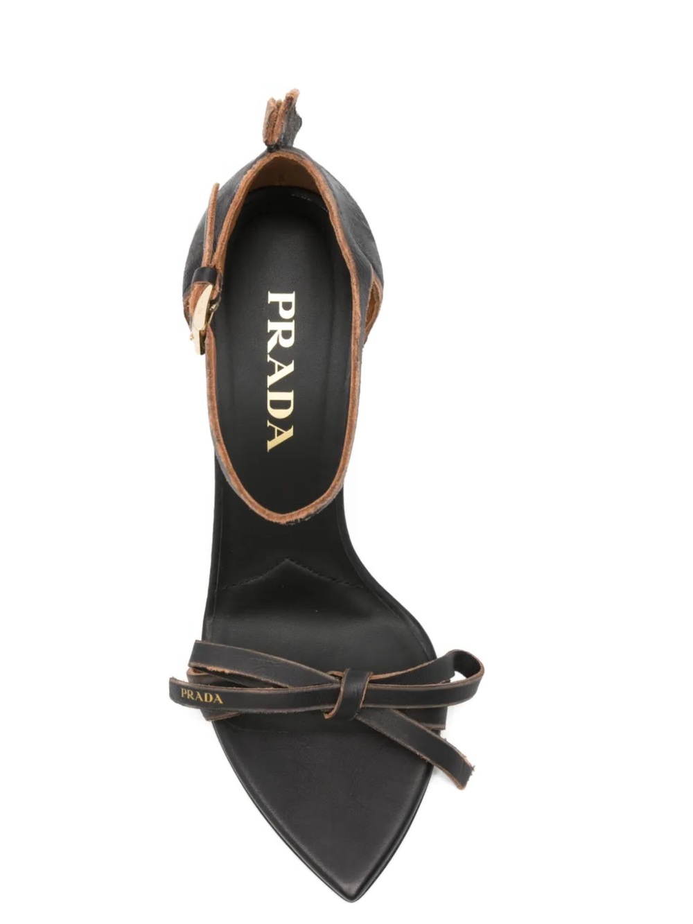 New Prada 85mm bow-embellished sandals exposed seam 36 $1,490